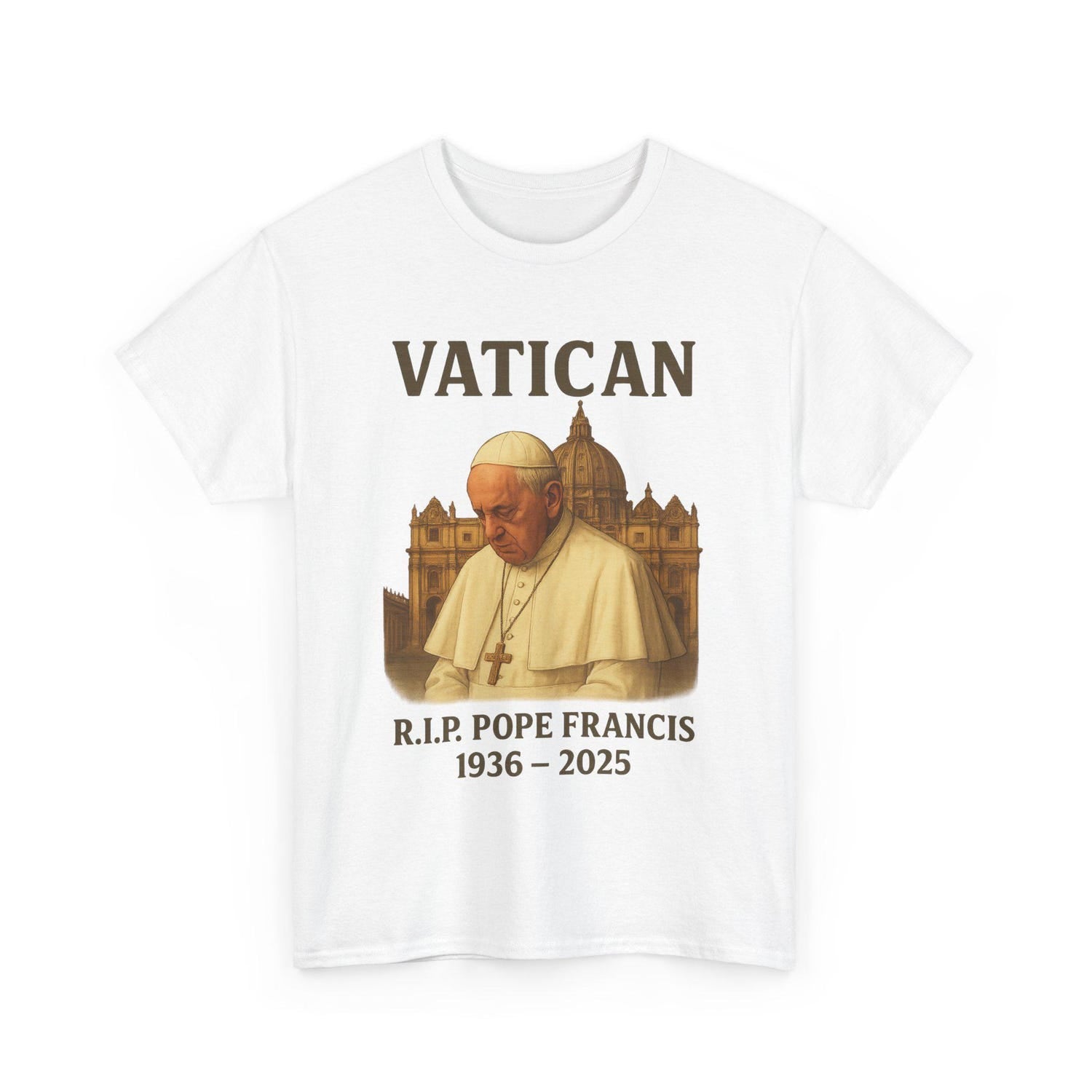 Pope Francis Memorial Shirt, RIP 1936 2025, Vatican Tribute Sweatshirt, Catholic Faith Gift, Religious Christian Apparel