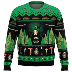 No Face Spirited Away Ugly Christmas Sweater