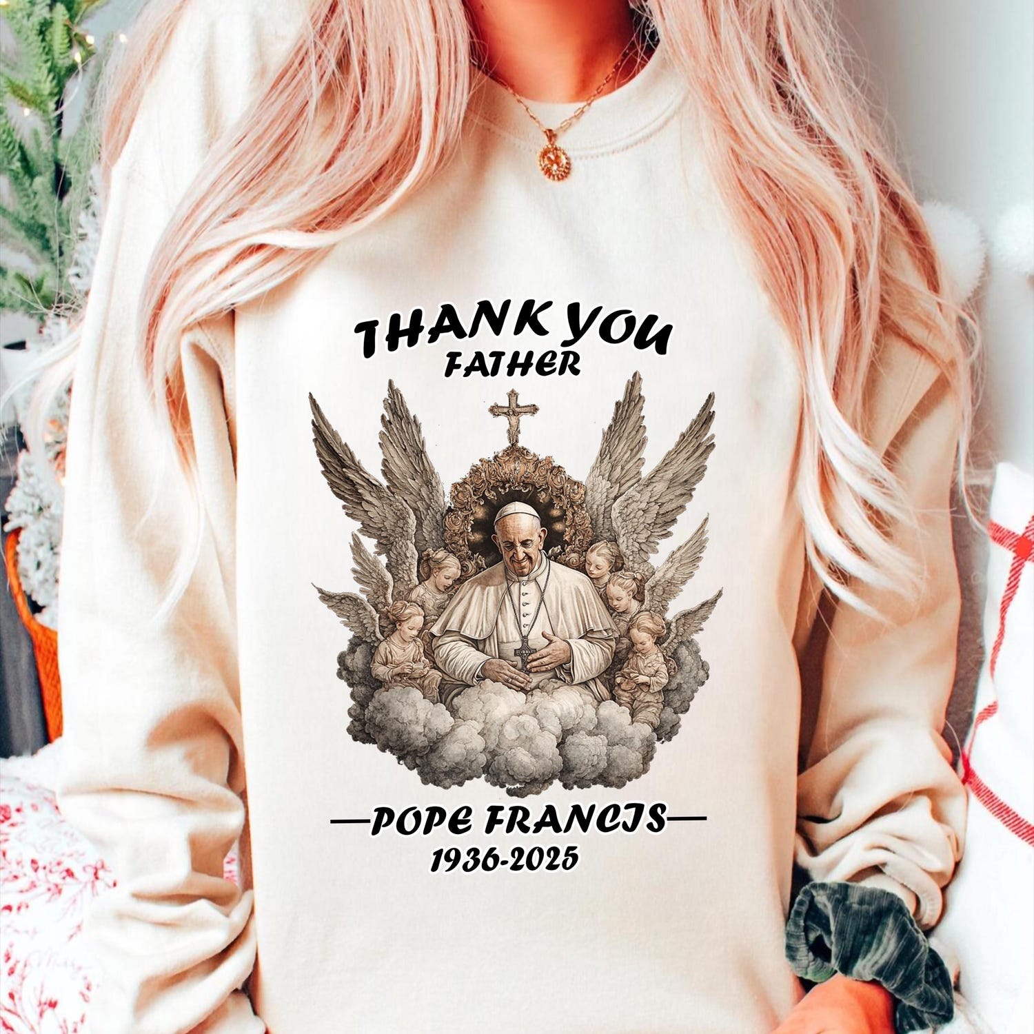 Thank You Father - Pope Francis Memorial shirt, Pope Francis Tribute 1936-2025, Religious Rip Pope shirt