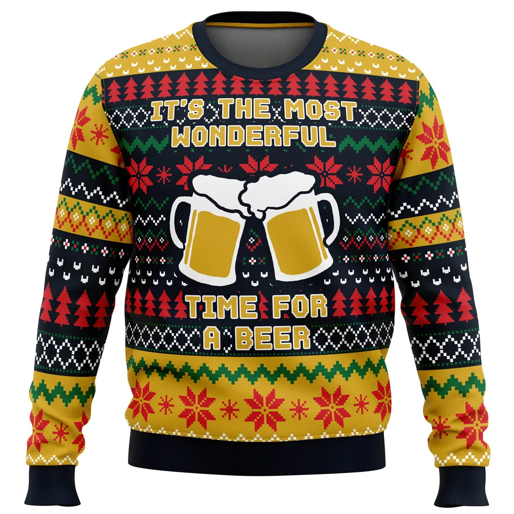 It’s The Most Wonderful Time For A Beer Parody Ugly Christmas Sweater