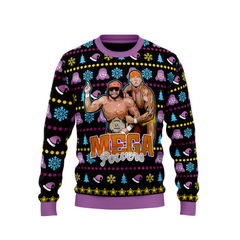 Macho Man And Hulkmania Power Pro Wrestling Ugly Christmas Sweater