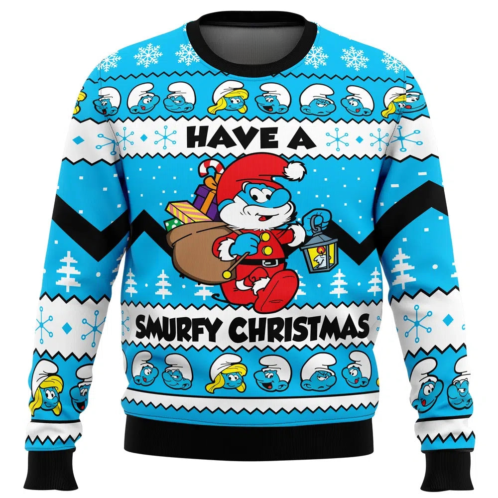 Have a Smurfy Christmas Smurfs Ugly Christmas Sweater