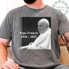 RIP Pope Francis Shirt, Thank You Father Pope Francis Shirt, Memorial Tribute Tee 1936-2025, Catholic Christian Gift, Vatican Angel