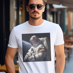 Space-Themed Pope Francis astronaut Tee, Ethical & Sustainable 100% US Cotton, Classic Comfort Fit, Itch-Free Label, Gildan Quality - Unisex