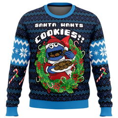 Santa’s Cookies Cookie Monster Ugly Christmas Sweater