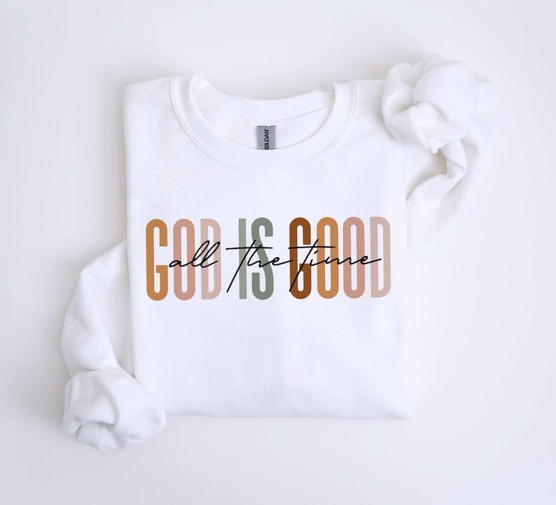 God Is Good Sweatshirt, Boho Christian Gift, Cute Religious Hoodie For Women, Easter Sunday Shirt, Unisex Crewneck Sweater