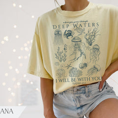 Christian Ocean Animal Shirt, Coastal Sea Life Tshirt, Trendy Beachy Oversized Scripture Tee, Jesus Bible Verse Shirt, Faith Apparel Gift