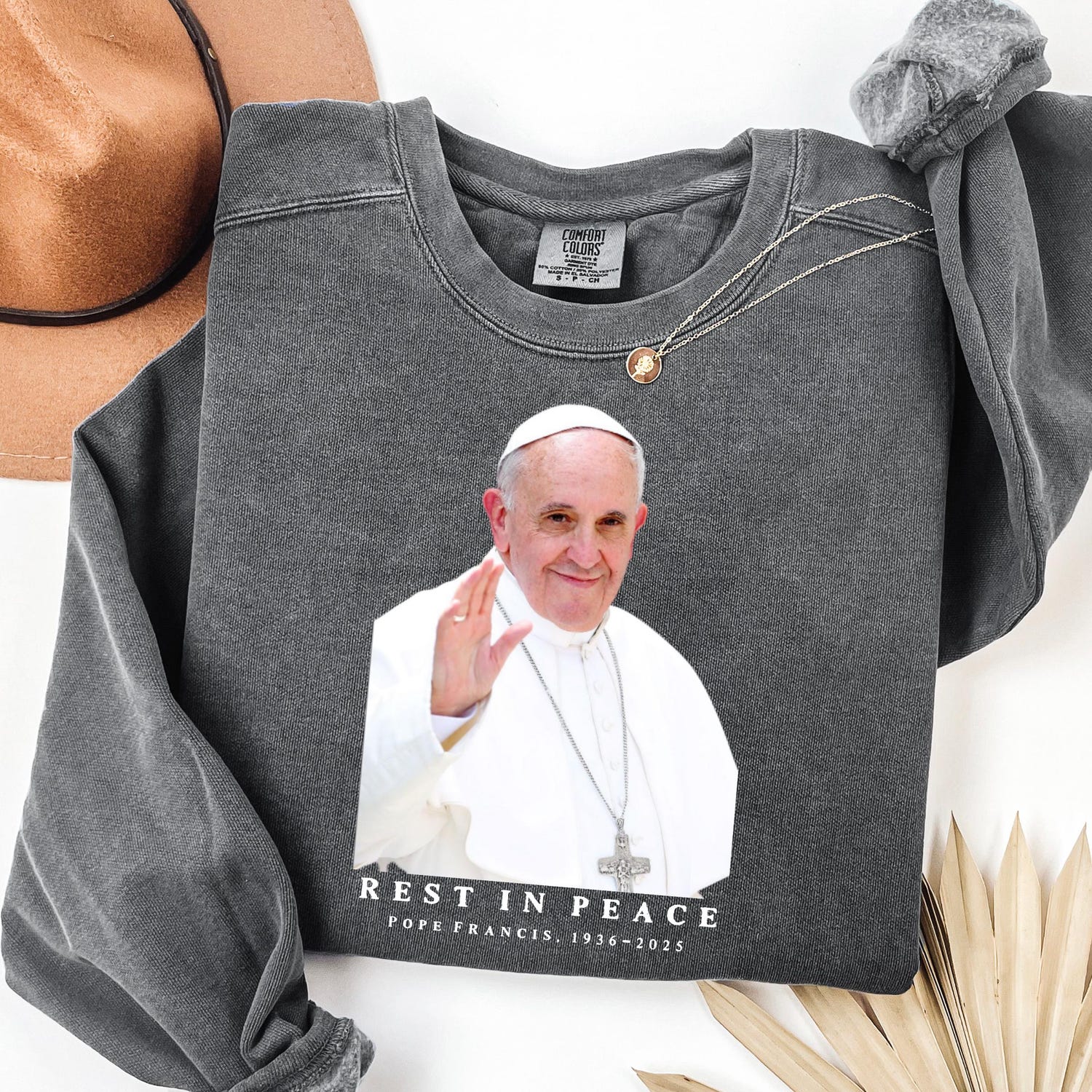 Comfort Colors� Rest In Peace Pope Francis Shirt, Catholic Shirt, Christian Shirt, Pope Francis Memorial T-Shirt, Rip Pope Francis Shirt