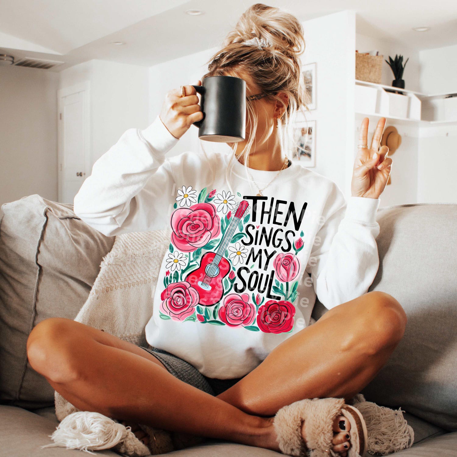 Then Sings My Soul T-shirt, Christian apparels, Wildflower shirt, Bible Verse shirt, Boho Floral T-shirt