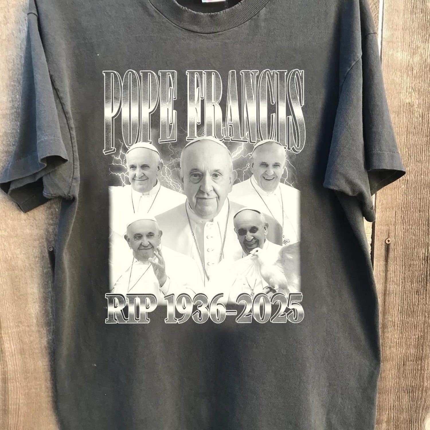 Vintage Pope Francis Bootleg Tshirt, Pope Francis Tee, God Bless Pope Francis, Memorial Pope Shirt, Catholic Christian Gift, Religious Gift