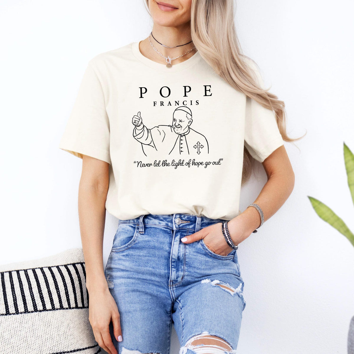 Pope Francis Shirt - Catholic T Shirt, Inspirational Faith Apparel, Religious Gift, Christian Clothing, Modern Pope Design