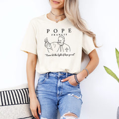 Pope Francis Shirt - Catholic T Shirt, Inspirational Faith Apparel, Religious Gift, Christian Clothing, Modern Pope Design