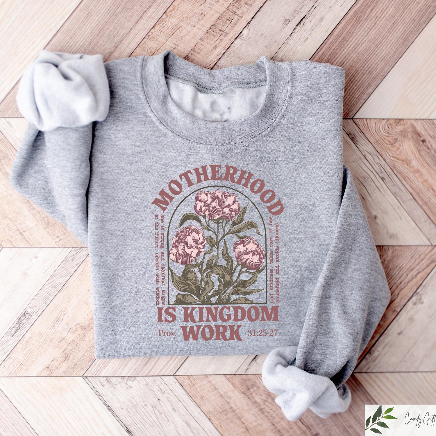 Retro Comfort Mom Tshirt, Motherhood Is Kingdom Work Shirt, Mothers Day Sweatshirt, Christian Mom Gift, Religious Mom Tee, Mother Day Outfit
