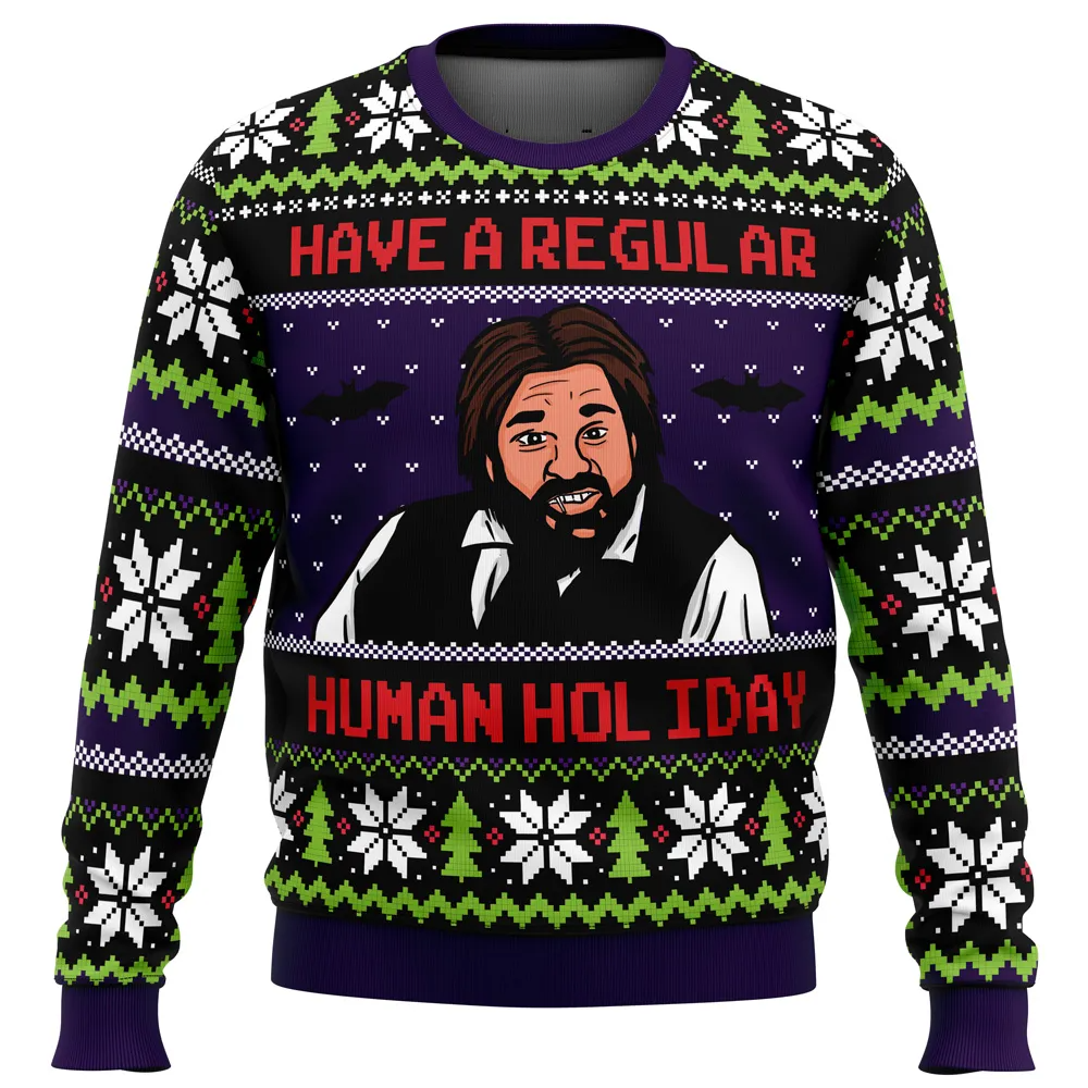 Regular Human Holiday What We Do In The Shadows Ugly Christmas Sweater