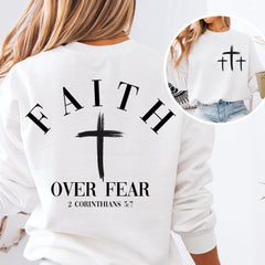 2 sided Faith Over Fear Verse shirt | Christian apparel | Aesthetic Bible Verse Shirt | Bible shirt | Motivational Shirt