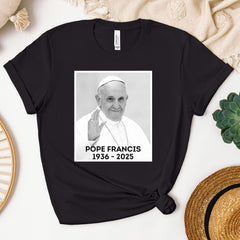 Pope Francis Shirt, Pray for Pope Francis Shirt, RIP Pope Francis T-Shirt, Christian Graphic Shirt, Commemorative Tee, Vatican Catholic Tee