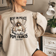 God Bless Pope Francis Shirt, Pope Francis T-Shirt, Rest in Peace the Pope Shirts, RIP Pope Francis T-Shirts, Memorial Tribute Sweatshirts