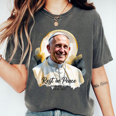 Pope Francis Tribute shirt - Rest In Peace 1936-2025, Pope Francis Memorial apparel, Pope Francis Smile, Pope Rip shirt