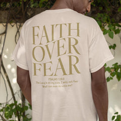2 sided Faith Over Fear Christian T-Shirt Bible Verse, Aesthetic Christian Shirts, Jesus Tee, Church Shirt, Trendy Tshirt, Religious Faith Shirt