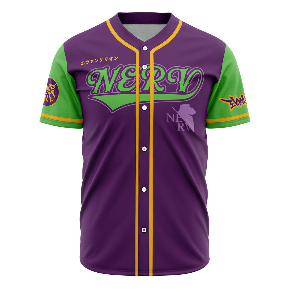 Eva-01 NERV Neon Genesis Evangelion Baseball Jersey