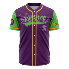 Eva-01 NERV Neon Genesis Evangelion Baseball Jersey