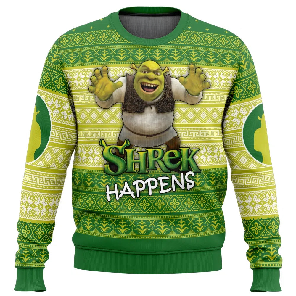 Shrek Happens Ugly Christmas Sweater