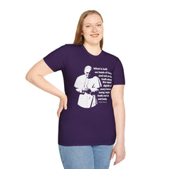 Pope Francis T-shirt, Pope Francis Anti-Trump Quote On Human Dignity, Pope Francis Quote Shirt for Catholic Social Justice on Immigration