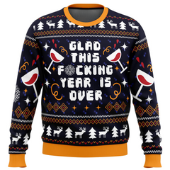 Glad This Fucking Year is Over Pop Culture Ugly Christmas Sweater