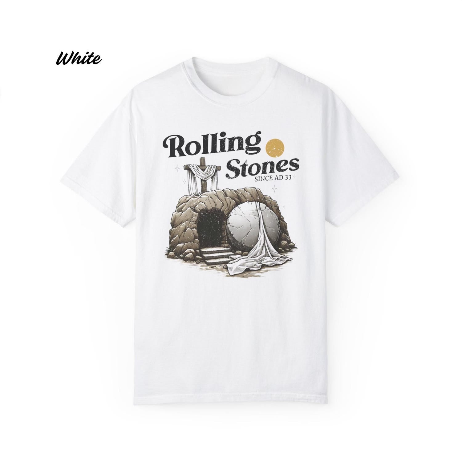 Rolling Stones Shirt, Christian Resurrection Tomb, Christian Easter, Rolling Stones Inspired Easter Tee, He is Risen Design for Easter