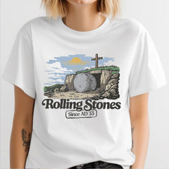 Rolling Stones Shirt, Trendy Easter Clothing, Retro Christian Gifts, Bible Verse Her Gifts, Easter Religious Trendy Shirt Tees