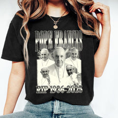 Vintage Pope Francis Bootleg Tshirt, Pope Francis Tee, God Bless Pope Francis, Memorial Pope Shirt, Catholic Christian Gift, Religious Gift