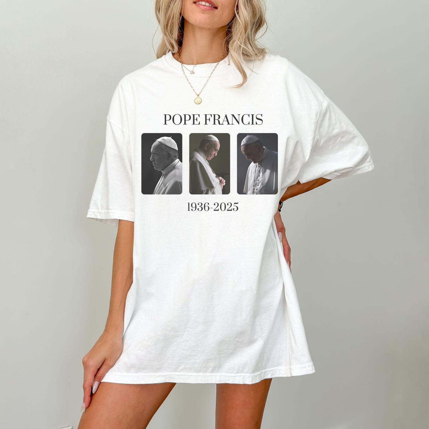 Vinrage RIP Pope Francis T-Shirt, Vatican Catholic Tee, Religious Gift, Unisex Jersey Top, Christian Quote Shirt,Comfort Colors,UNISEX shirt