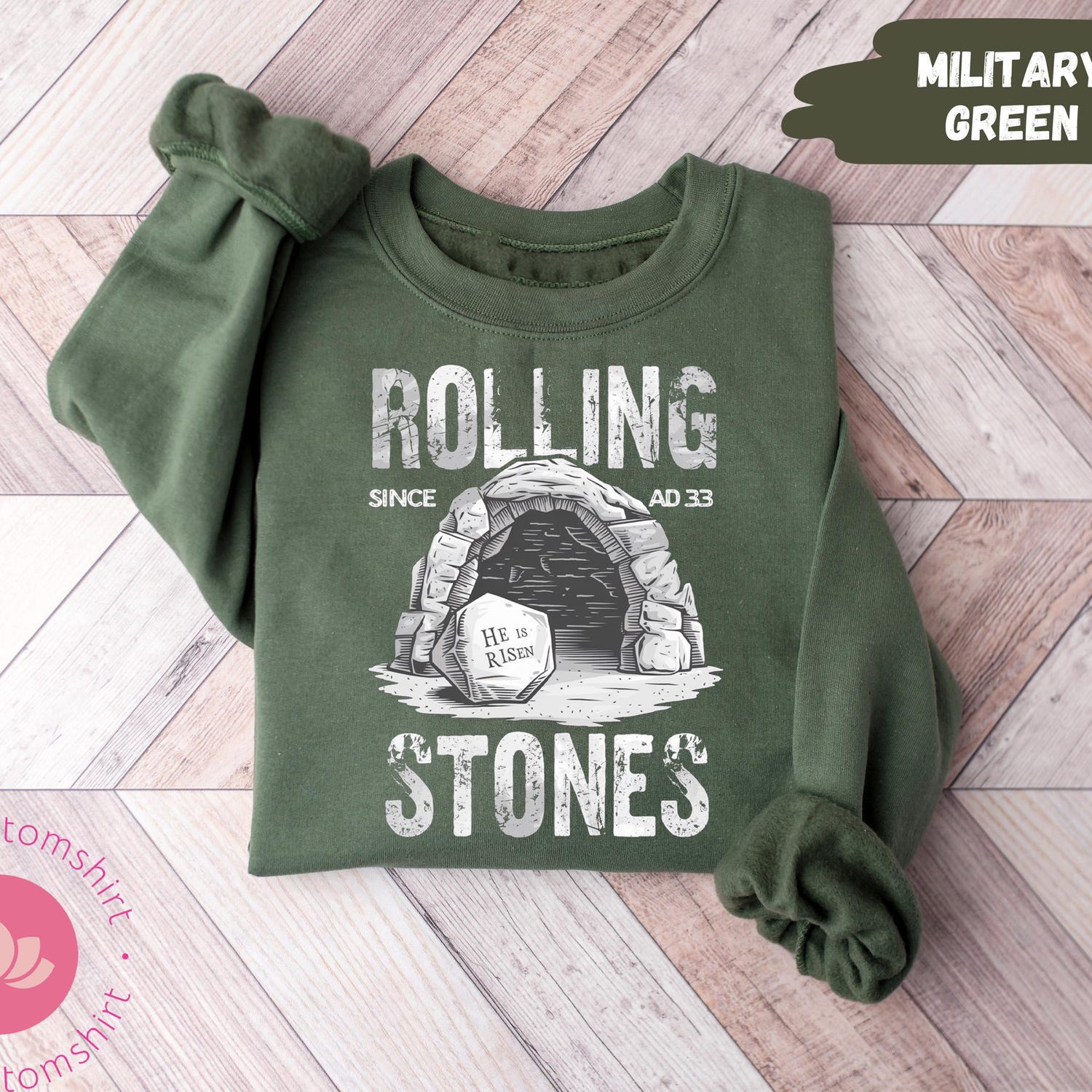Rolling Stones Shirt, Jesus Christ Easter Sweatshirt, Christian Easter Shirt, Christian Gift Shirt, He is Risen Shirt, Funny Easter Gift