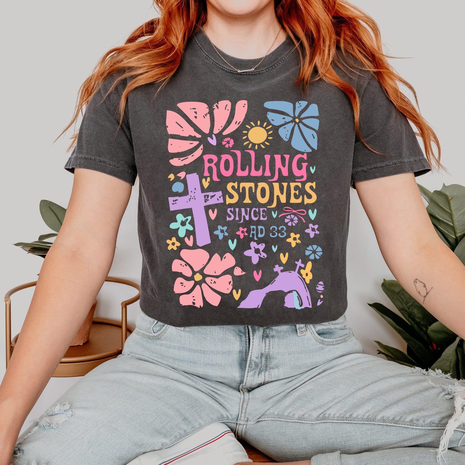Rolling Stones shirt, He Is Risen shirt, Easter Christian shirt, Funny Christian shirt