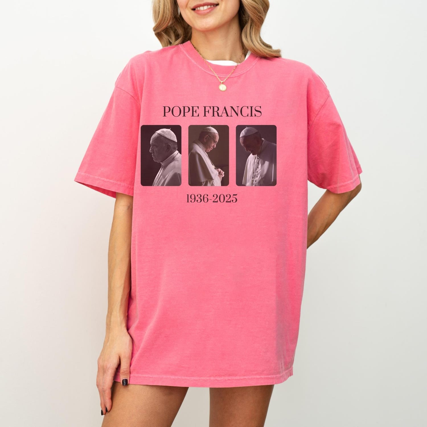 Vinrage RIP Pope Francis T-Shirt, Vatican Catholic Tee, Religious Gift, Unisex Jersey Top, Christian Quote Shirt,Comfort Colors,UNISEX shirt