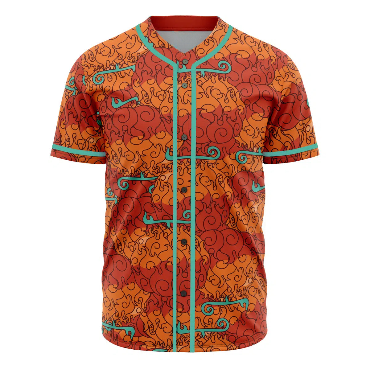 Mera Mera No Mi Devil Fruit One Piece Baseball Jersey