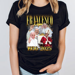 Pope Francis Memorial Shirt, RIP Pope Francis Shirt, Retro Bootleg Catholic Youth Shirt, Memory Christian Gift Shirt, Vintage Pope Shirt