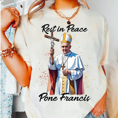 Rest in Peace Pope Francis shirt 1936-2025, Cartoon Pope shirt, Pope Tribute Shirt, Religious shirt, Catholic apparel, Pope Memorial shirt