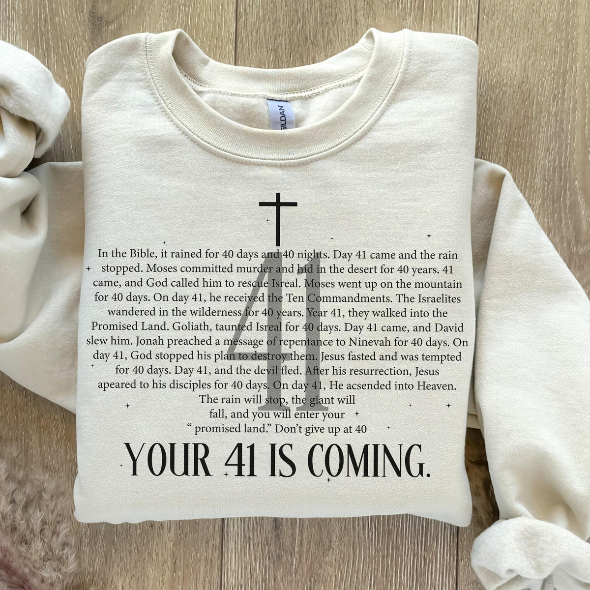 Your 41 Is Coming Sweatshirt, Jesus Faith Hoodie, Christian Sweater, Cross Crew Neck Shirt, Love Jesus Womenswear Shirt Sweatshirt