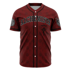 Alchemists Elric Fullmetal Alchemist Baseball Jersey