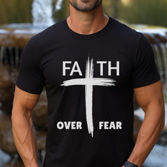 Faith Over Fear Shirt, Jesus Shirt, Religious Shirts, Faith Tshirt, Christian Apparel, Psalm 23:4, Christian Shirt, Bible Verse Tee
