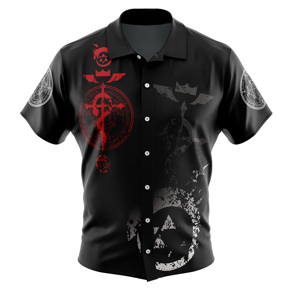 Edward Elric V2 Full Metal Alchemist Button Up Hawaiian Shirt