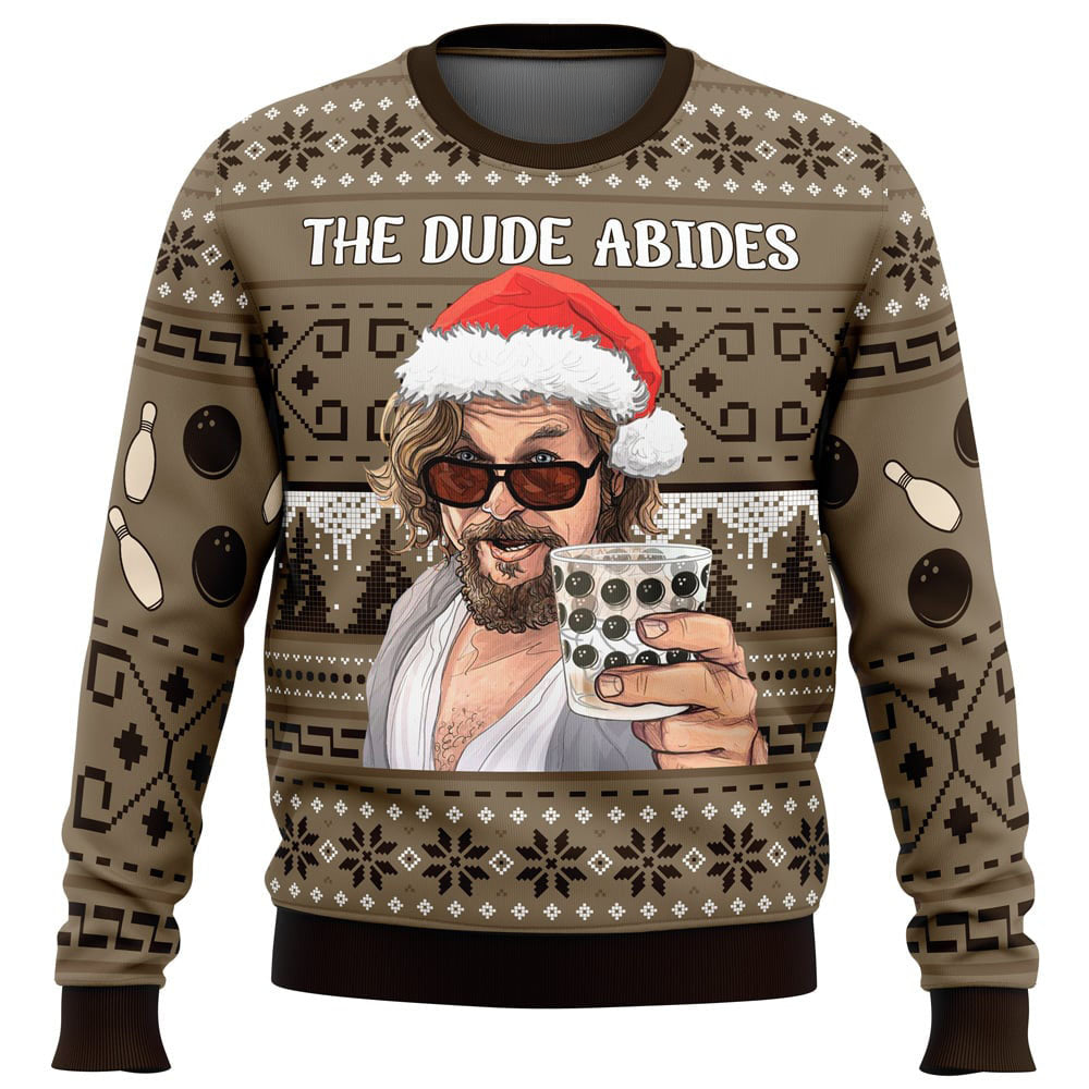 The Dude Abides The Big Lebowski Ugly Christmas Sweater