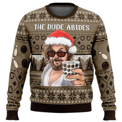 The Dude Abides The Big Lebowski Ugly Christmas Sweater