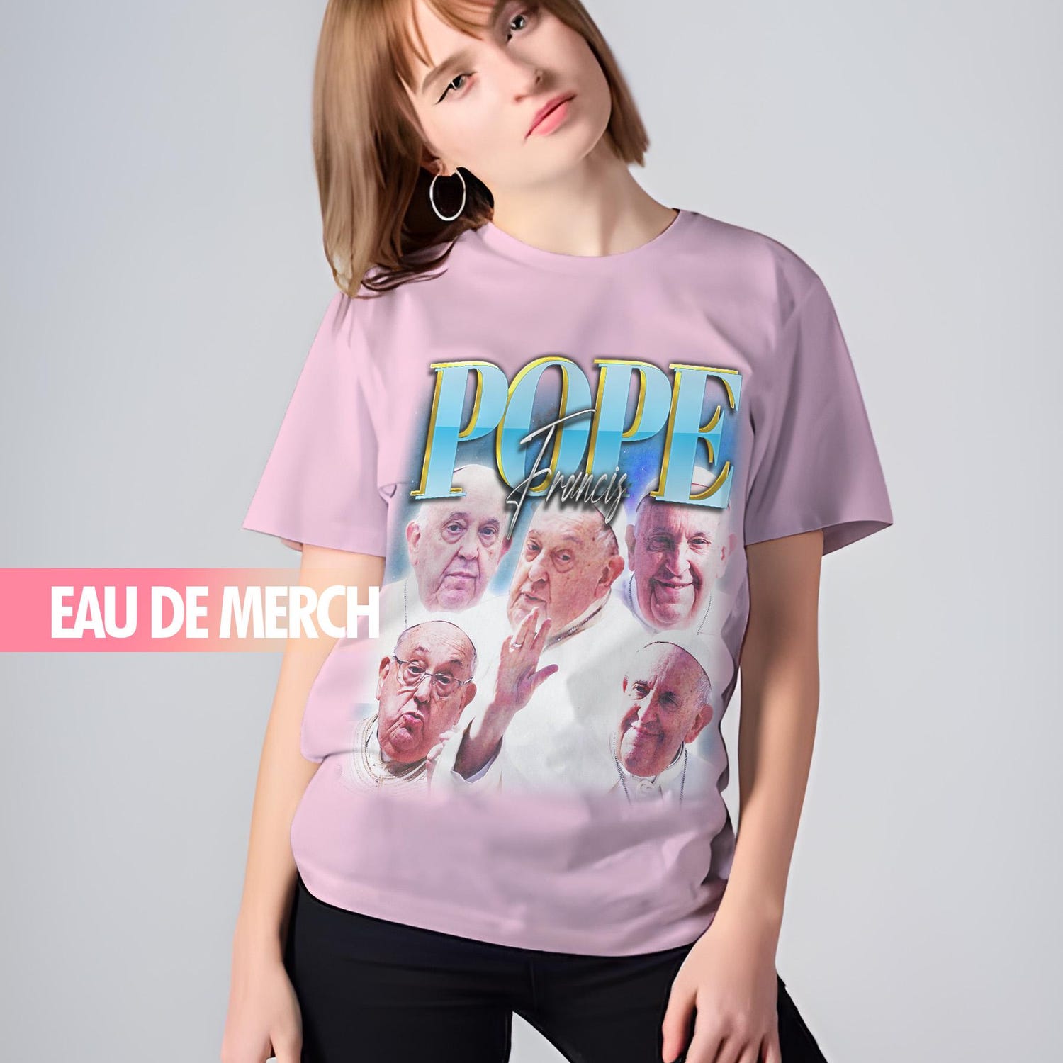 POPE FRANCIS TEES / Pope Francis Vintage Shirt / Pope Francis 90s Tshirt / Pope Francis Tribute Merch / Pope Francis Fan / Pope Francis Gift