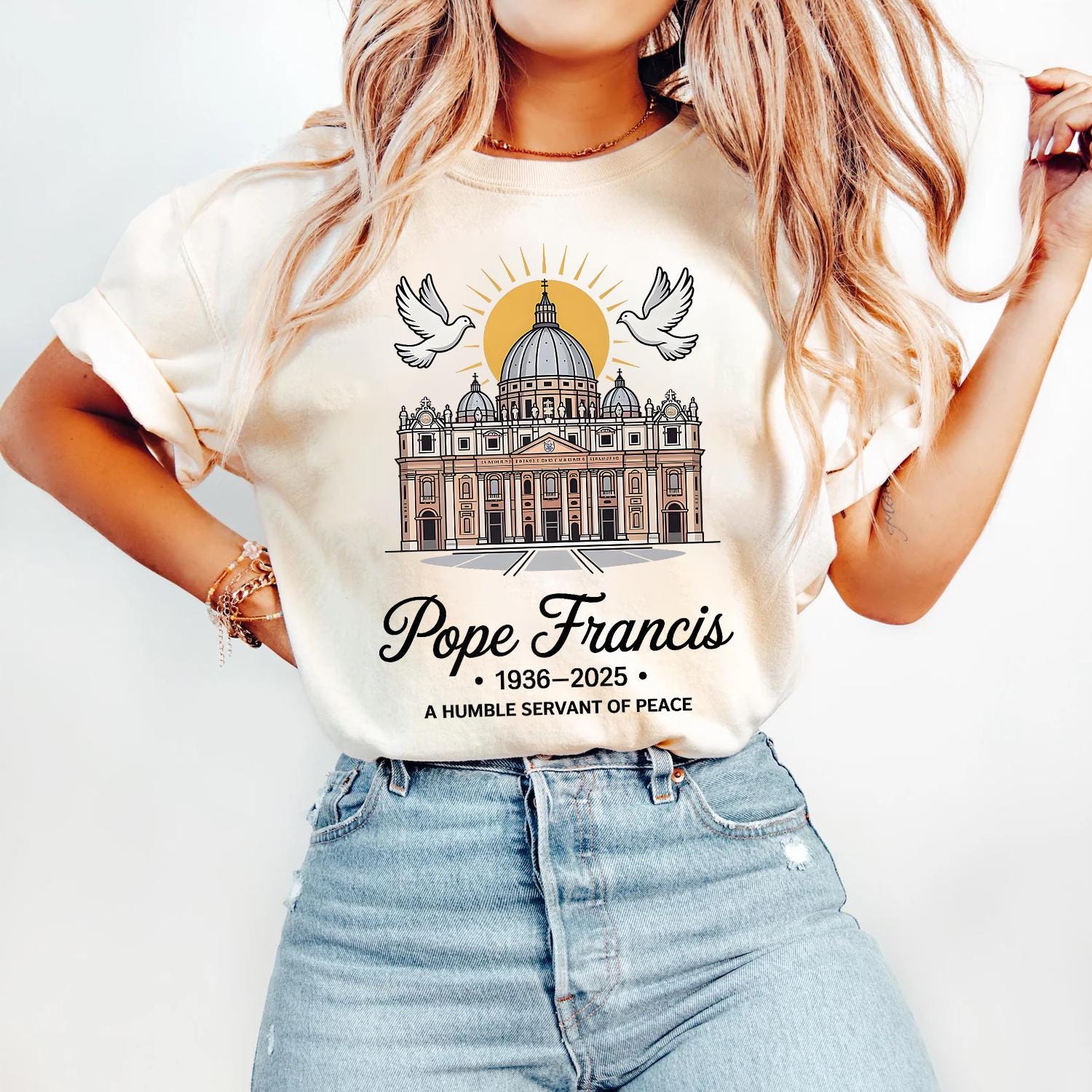 Pope Francis 1936�2025 Memorial Catholic Tribute Men Women Premium T-Shirt ,RIP Pope Francis Shirt, Faith Shirt