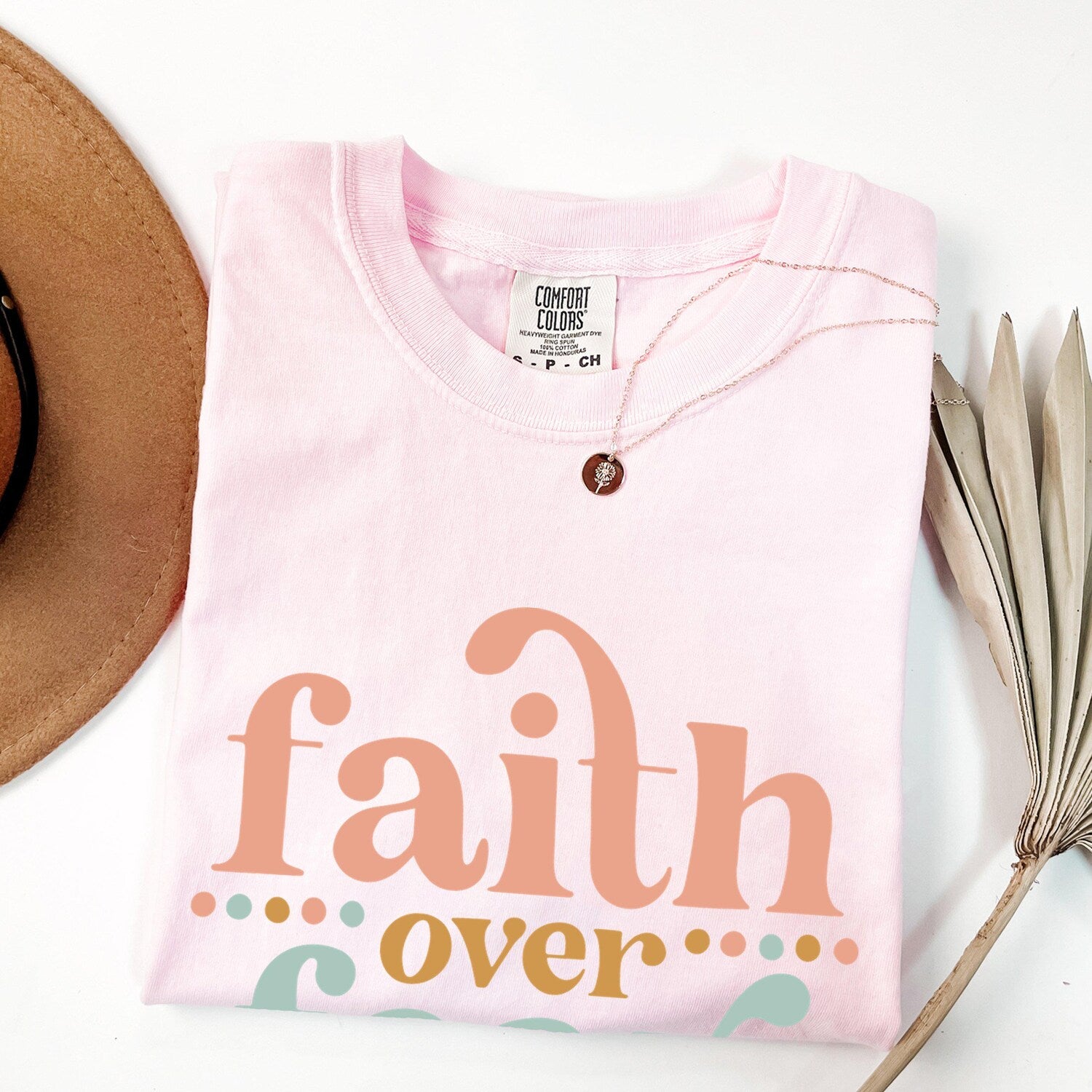 Comfort Colors� Faith Over Fear Shirt, Faith Shirt, Christian Gift, Faith Gift, Christian Shirts, Womens Religious Sweatshirt, Boho Shirt