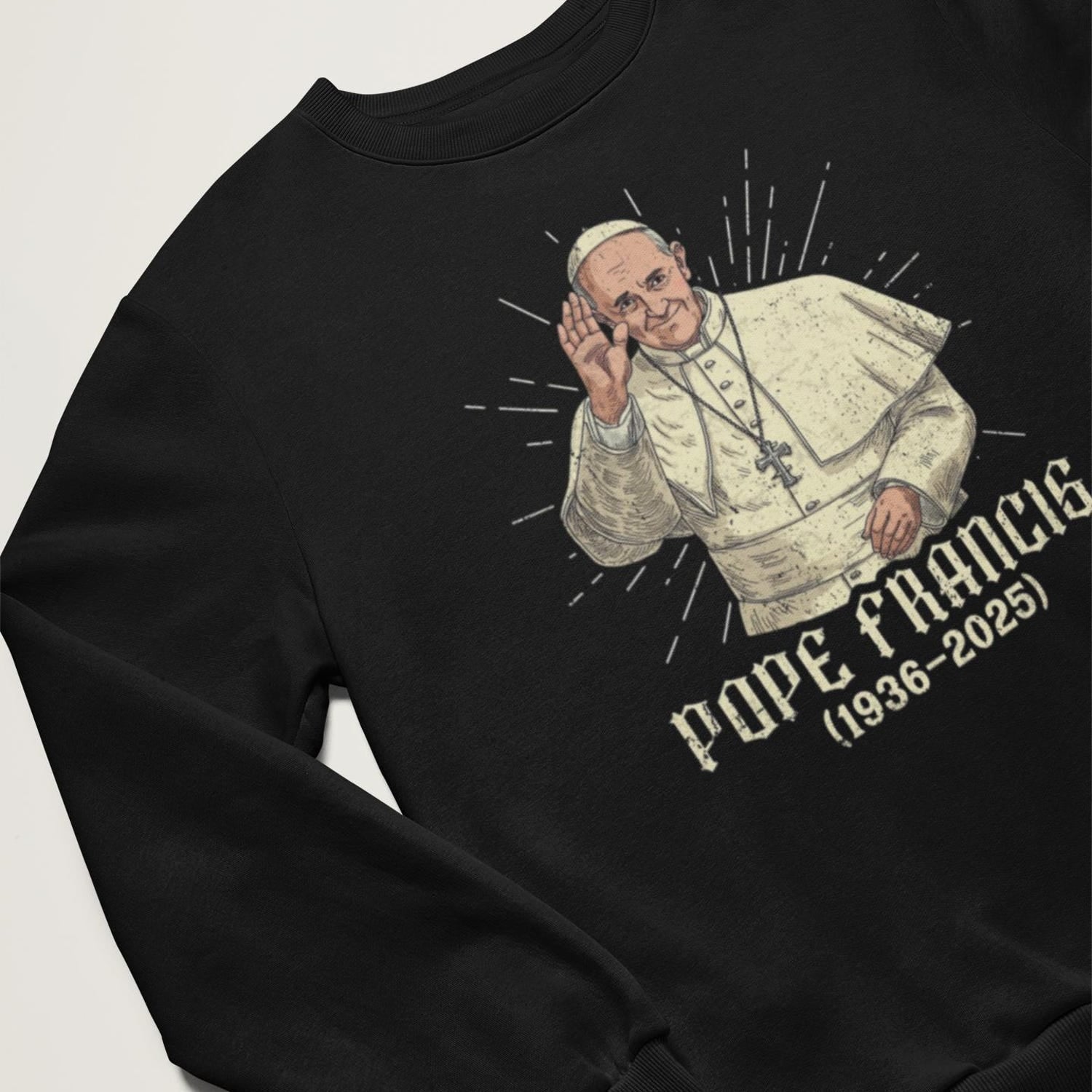 RIP Pope Francis Tshirt, Vatican Catholic Hoodie, Pope Francis Shirt, 1936 2025 shirt, Religious Gift, Christian Top, Pope Francis Vatican