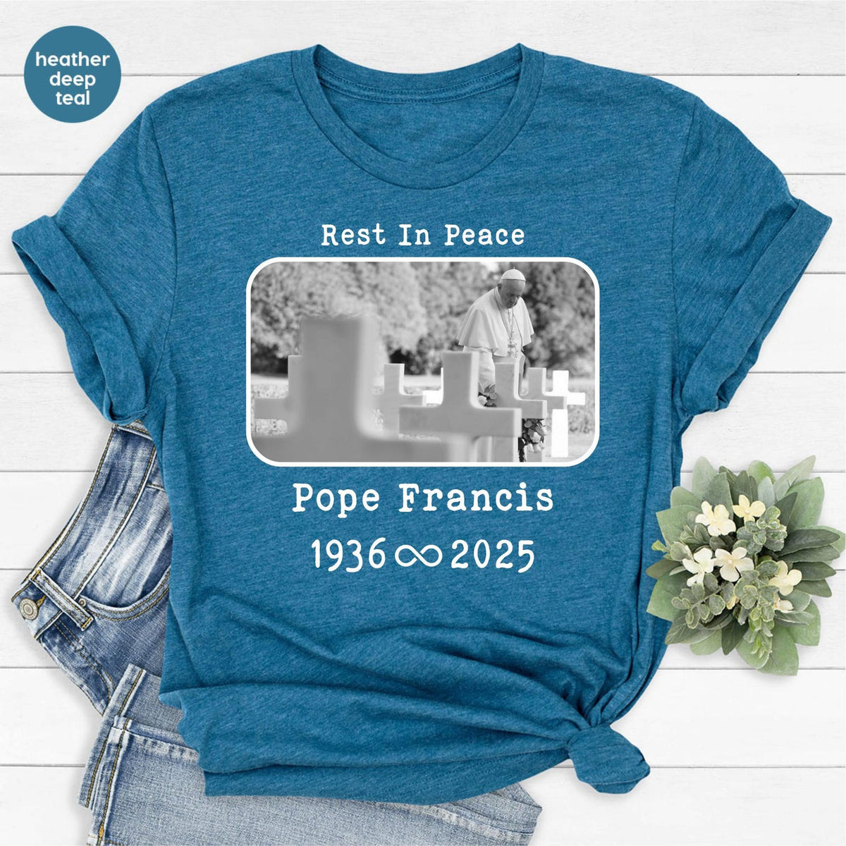 Pope Francis Shirts, Remembrance Shirt, Rest In Peace Shirt, Pope Francis Tribute Shirt, RIP Papa Francis Shirt, Pope Francis Memorial Shirt