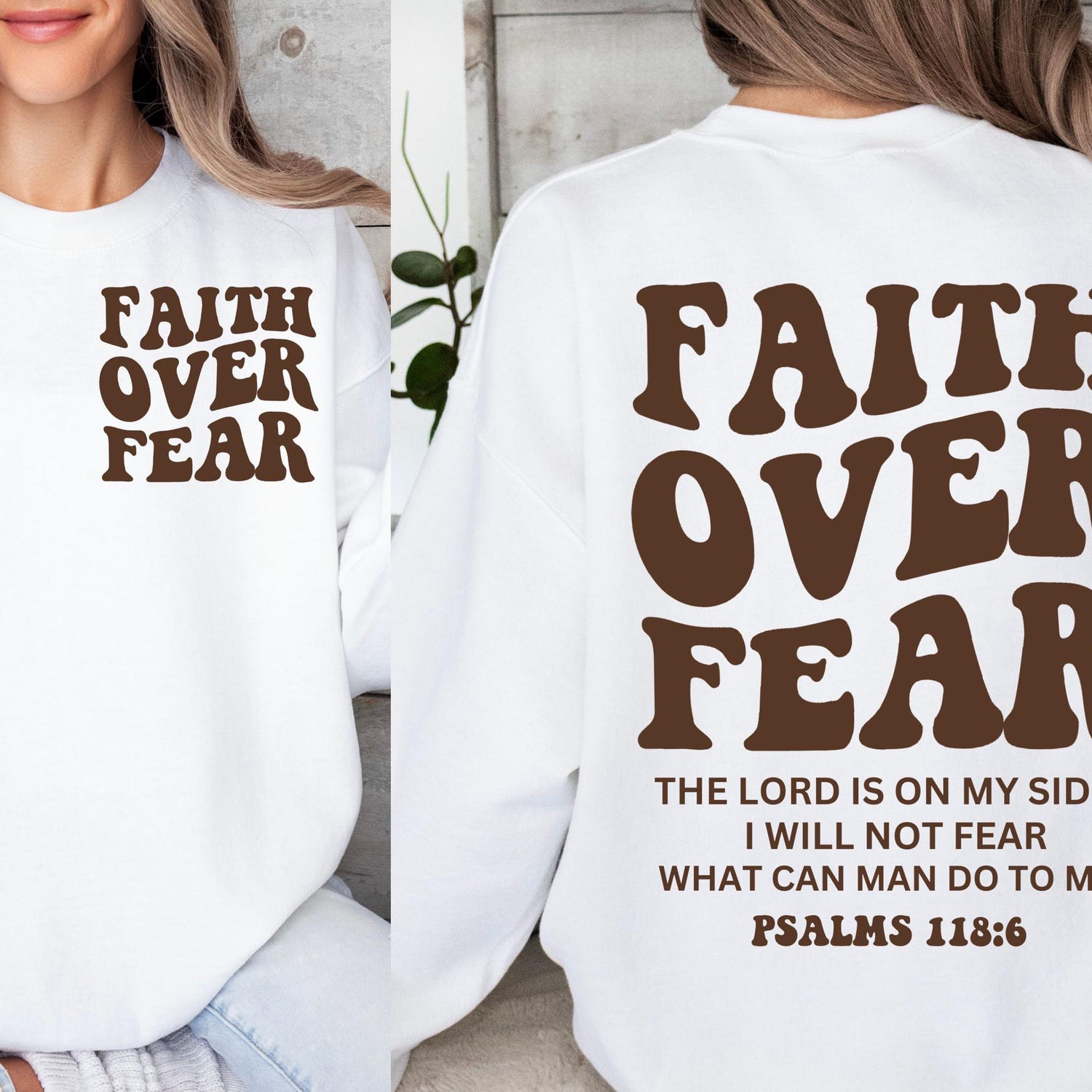 Faith Over Fear shirt, Christian Sweatshirt, Faith, Jesus Shirt, Religious shirt, Christian Gift